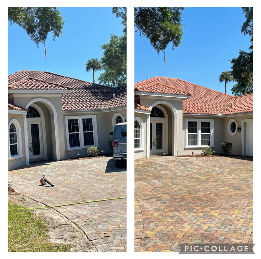 Barrel tile roof washing in winterhaven fl